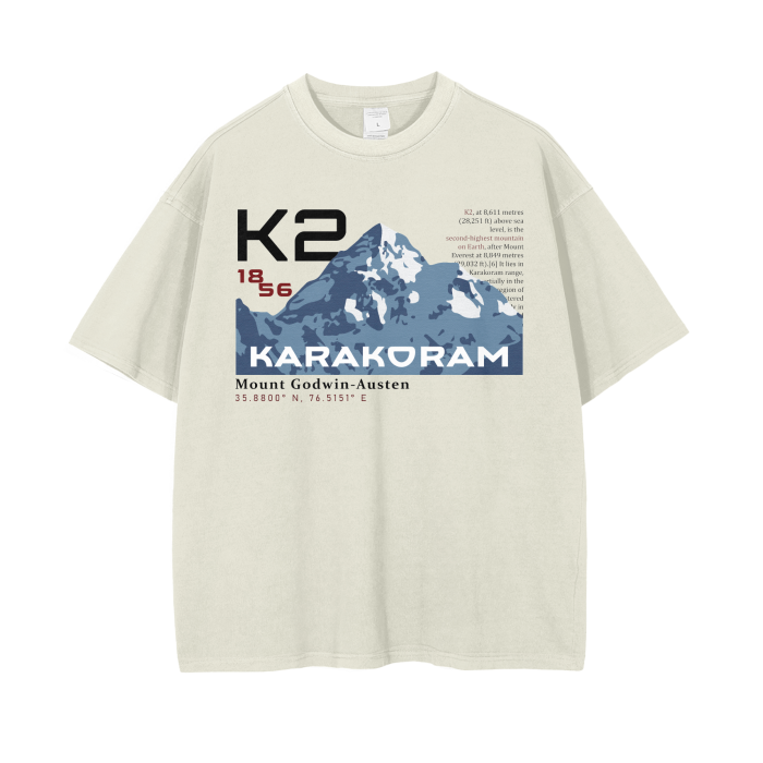 K2 Washed T-Shirt Karakoram
