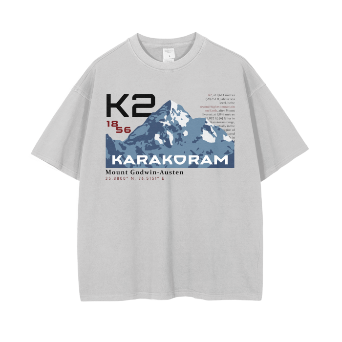 K2 Washed T-Shirt Karakoram